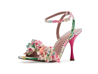 Blue by Betsey Johnson Hilley Womens Sandals Natural Floral : 8.5 M, Faux Leather