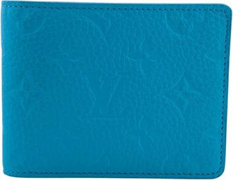 Louis Vuitton Blue Leather Wallet (Bi-Fold) (Pre-Owned)