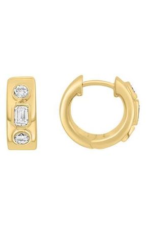 Effy Lab-Grown Diamond Huggie Hoop Earrings in Gold at Nordstrom Rack