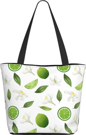 AOOEDM Lemons And Flower Pattern Ladies Shopping Bag 13x11x7in.The Perfect ValentineS Day Gift.It Is The Best ValentineS Day Gift For Mom, Daughter, Wife,Etc