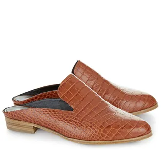 Robert Clergerie Womens Alice K Leather Mules, Brown