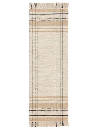 benuta Alfombras de pasillo de lana beige 70x200