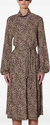 A.P.C. Midi-jurk met dierenprint - Beige