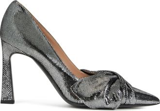 Alberta Ferretti Elegante schoen met hoge hak - Dames - Pumps - Grijs - 38 1/2 EU - Leer - Schoenen