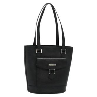 Burberry Tweedehands leren handtassen - Dames - Vintage Shopper - Zwart - ONE Size - Leer - Vintage