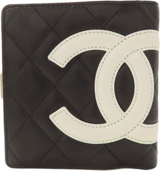 Chanel Black Leather Wallet (Bi-Fold) (Pre-Owned)