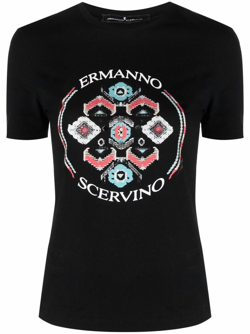 Tシャツ・カットソー ERMANNO SCERVINO Printed viscose shirt Printed SCERVINO ERMANNO Tシャツ・カットソー viscose shirt