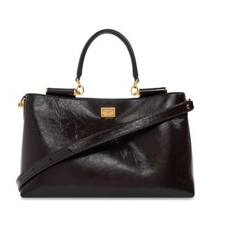 Dolce & Gabbana Vittoria Medium Handtas - Dames - Handtassen - Bruin - ONE Size - Leer - Tassen