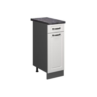 Vicco Mueble Bajo De Cocina R-line, Blanco Casa De Campo, 30 Cm, Et Antracita