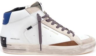 Crime London Schoenen, Heren, Wit, 44 EU, Leer, SK8 Deluxe Mid