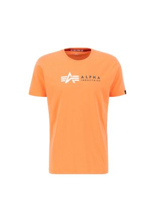 Alpha Industries T-Shirt ALPHA INDUSTRIES Alpha Label T-Shirt PP, Herren, Gr. XXL, orange (tangerine), Obermaterial: 100% Baumwolle, Shirts T-Shirt