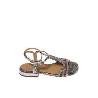 Chie Mihara Schoenen, Dames, Grijs, 36 EU, Leer, Tyal Flat Sandal