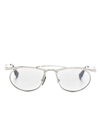 Kuboraum Occhiali da sole Mask H52 stile pilota - Argento