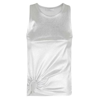 Paco Rabanne Sleeveless Tops, female, Gray, Size: M Sleeveless Tops