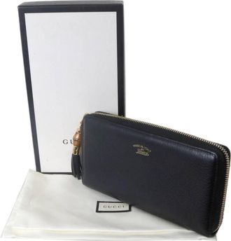 Gucci Black Long Wallet (Bi-Fold) (Pre-Owned)