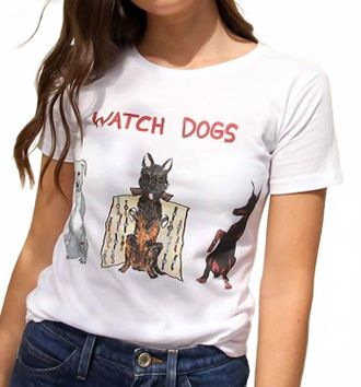 Unfortunate Portrait Unisex Watch Dogs Tee In White