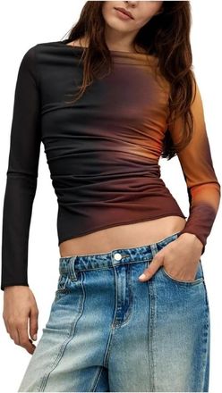 Desigual Berlin Long Sleeve Top - Dames - Longsleeves - Veelkleurig - L - Katoen - Tops
