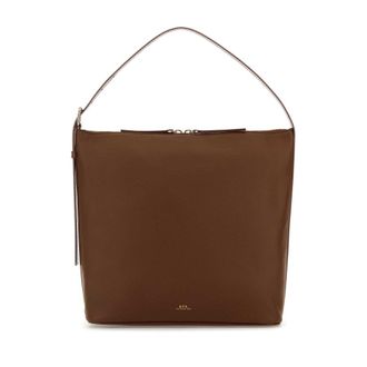 A.P.C. Brown Leather Vera Shoulder Bag