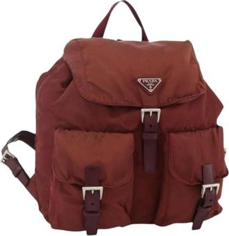 Prada Pre-owned Backpacks, female, Red, Size: ONE SIZE Pre-owned Vintage Backpack