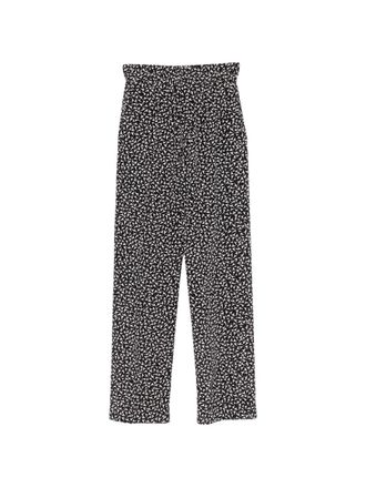 Dries Van Noten Black Print Elasticated Waistband Trousers