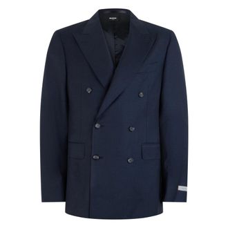 Canali Heren, Pakken, Blauw, Maat: M Wol