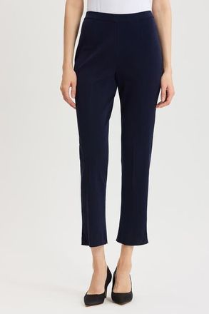 Ming Wang Knit Straight Leg Ankle Pants in Indigo at Nordstrom, Size X-Large P