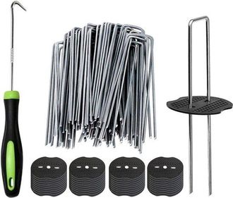 OEM Estacas De Jard&iacute;n - Para Fijar Al Suelo - Acero Inoxidable - 50 Unidades - Plateadas