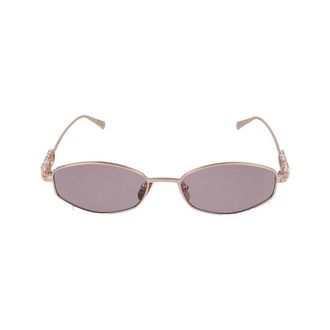 Gucci Oval Frame Sunglasses - female - Gucci - Sunglasses - Yellow - 55 MM - Accessories
