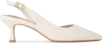 Kurt Geiger Womens Aria Low2 Heels - White - Size UK 3