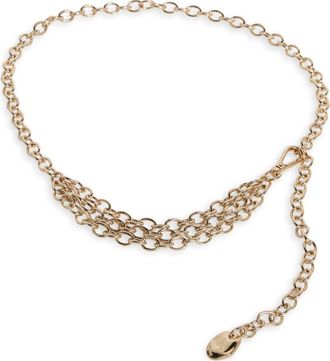 Nordstrom Wilma Chain Belt in Gold at Nordstrom, Size Large/x-Large