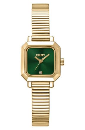 DKNY L 123 Bracelet Watch in Dark Green/Gold at Nordstrom