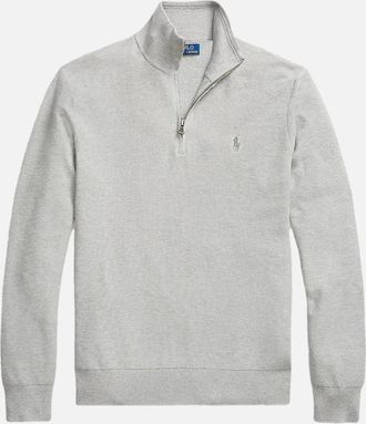 Polo Ralph Lauren Mens Polo Ralph Lauren Cotton Pullover 002 Andover Heather - Grey - Size: 44