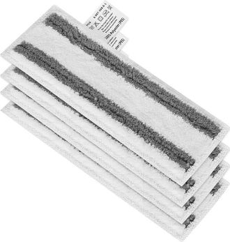 OEM Pa&ntilde;os De Microfibra Para Limpiadoras A Vapor Karcher Easyfix Sc2, Sc3, Sc4 Y Sc5 (raya Gris - 4 Unidades)