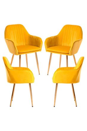 Regalos Miguel Regalos Miguel - Packs Sillas Comedor - Pack 4 Sillas Chic Golden - Amarillo