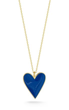Glaze Jewelry Sterling Silver Enamel Heart Necklace