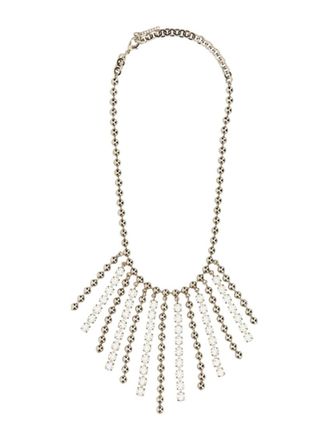 Alessandra Rich Silver Cristallo Necklace