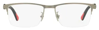 Moncler ML5164H Semi-Rimless Metal Eyeglasses - Gray