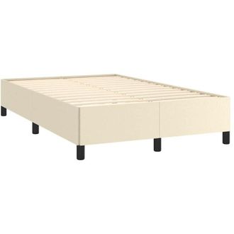 vidaXL Estructura de cama sin colchón cuero sintético crema 120x190 cm vidaXL