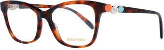 Emilio Pucci Brown Plastic Glasses Womens (Frames)