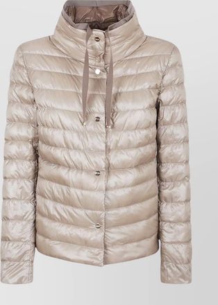 Herno quilted high collar drawstring jacket