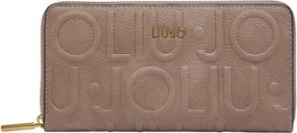 Liu Jo Grote Monogram Portemonnee - Dames - Portefeuilles - Beige - ONE Size - Accessoires