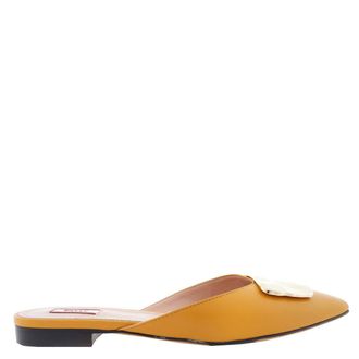 Bally Claudie Lizzie Leather Mules, Brand Size 37 ( US Size 6.5 )
