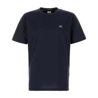 C.P. Company T-Shirts, male, Blue, Size: XL Short-Sleeved Cotton T-Shirt