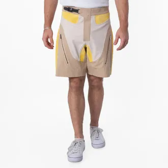 Bally Patched Panelled Buckle Cotton Shorts, Brand Size 50 (Waist Size 34)