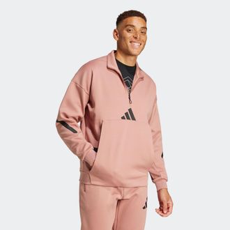 adidas Sweatshirt ADIDAS SPORTSWEAR M Z.N.E. H-ZIP, Herren, Gr. 3XL, rosa (warm clay), Obermaterial: 57% Polyester, 43% Baumwolle, angesetztes B&uuml;ndchen, Swea