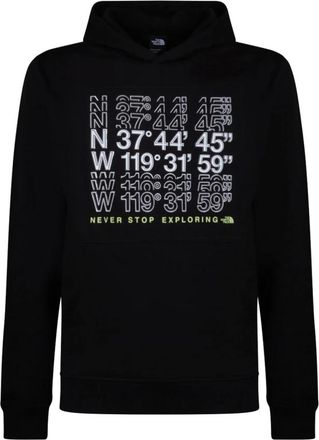The North Face Zwarte hoodie met logo-opdruk - Heren - Sportshirts - Zwart - XS - Katoen - Fitness