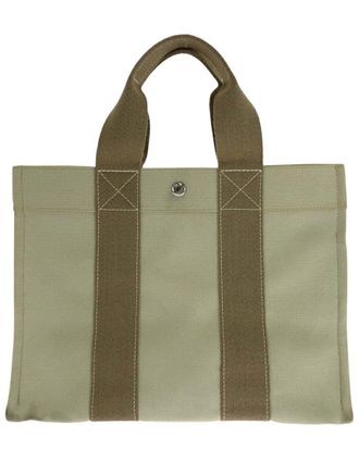 Herm&egrave;s Beige Canvas Bora Bora Pm Tote (Authentic Pre-Loved)