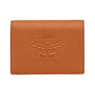 MCM Himmel Embossed Logo Leather Snap Wallet - female - MCM - Wallets & Cardholders - Brown - ONE SIZE - Accessories