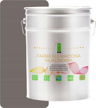 OEM Pintura De Silicona Para Fachadas, Gris C&aacute;lido, Tono Gris 10l