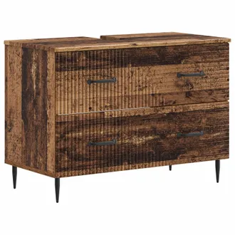vidaXL Armadio Per Lavabo Da Bagno Haarlem Legno Antico Vidaxl